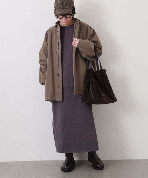 JOURNAL STANDARD LUXE（ジャーナルスタンダード　ラックス）の「ウェザー スタンドカラーハーフコート（その他アウター・レディース・ブラック/カーキ・FREE）」の19枚目の写真