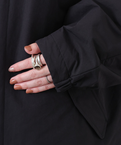 JOURNAL STANDARD LUXE（ジャーナルスタンダード　ラックス）の「ウェザー スタンドカラーハーフコート（その他アウター・レディース・ブラック/カーキ・FREE）」の11枚目の写真