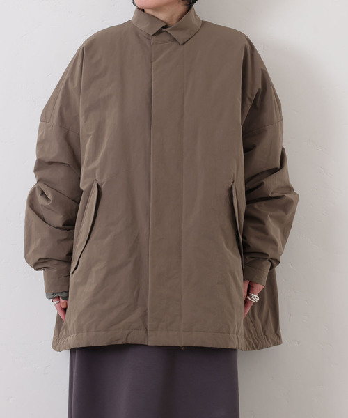 JOURNAL STANDARD LUXE（ジャーナルスタンダード　ラックス）の「ウェザー スタンドカラーハーフコート（その他アウター・レディース・ブラック/カーキ・FREE）」の4枚目の写真