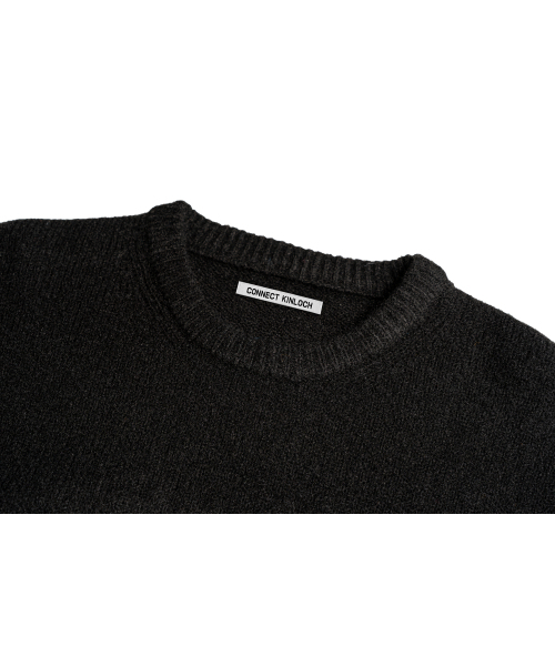 CONNECT KINLOCH（コネクトキンロック）の「デイリークルーネックニット[ブラック]（ニット/セーター・メンズ・ブラック・SMALL/MEDIUM/LARGE）」の3枚目の写真