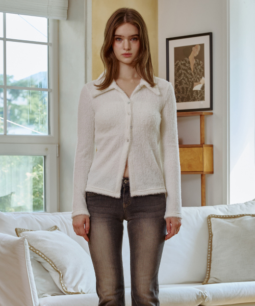 COSMO FUR CARDIGAN / WHITE