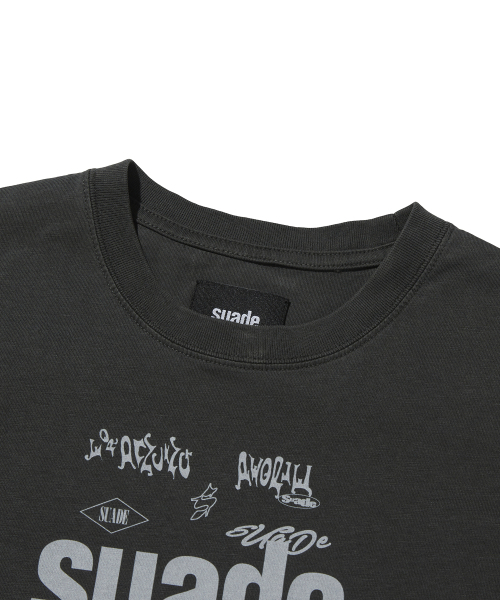 suade（スエード）の「MIXED LOGO TEE [PIGMENT BLACK]（Tシャツ/カットソー・レディース・その他・MEDIUM/LARGE/X-LARGE）」の3枚目の写真