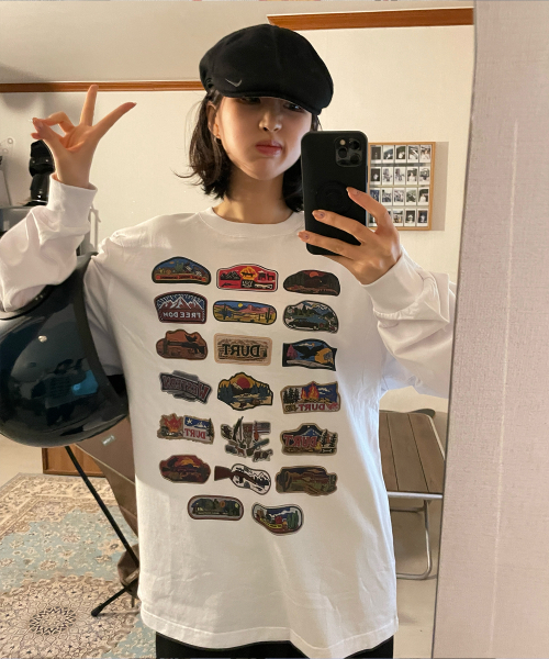 DURTの「WESTERN PATCH LONG SLEEVE TEE (WHITE)(Tシャツ/カットソー・レディース・その他・X-LARGE/LARGE/MEDIUM/SMALL)」の15枚目の写真