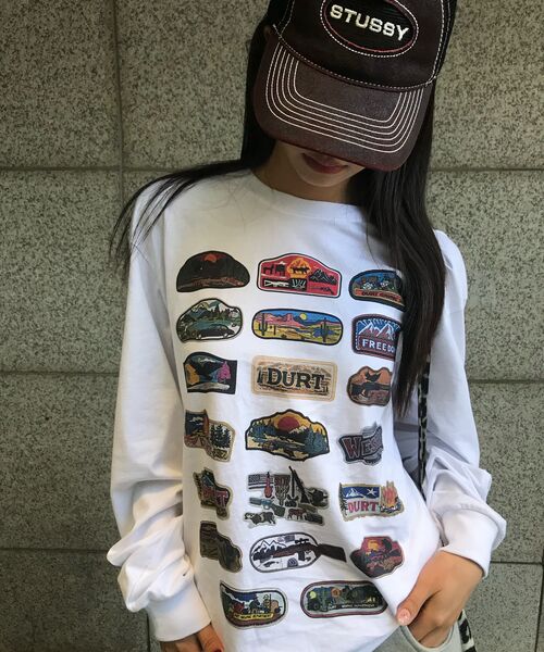 DURTの「WESTERN PATCH LONG SLEEVE TEE (WHITE)(Tシャツ/カットソー・レディース・その他・X-LARGE/LARGE/MEDIUM/SMALL)」の4枚目の写真