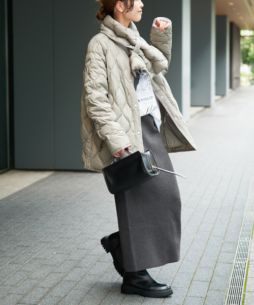 Spick & Span(スピックアンドスパン)の「《追加》ミラノリブニットスカート(スカート・レディース・チャコールグレー/ブラック/ブラウン・36/38)」の21枚目の写真