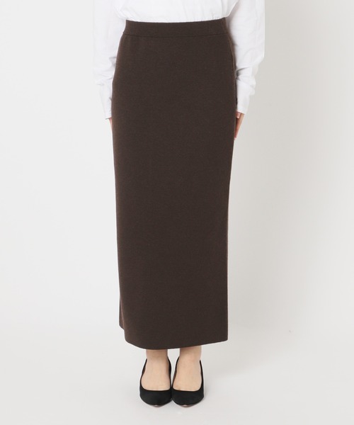 Spick & Span（スピックアンドスパン）の「《追加》ミラノリブニットスカート（スカート・レディース・チャコールグレー/ブラック・36/38）」の14枚目の写真