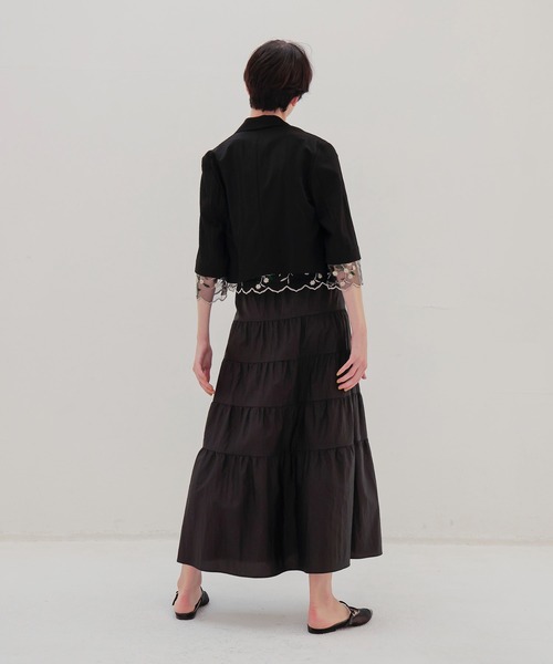 DRESSLAVE(ドレスレイブ)の「vintage washer tiered skirt(ヴィンテージワッシャーティアードスカート)(スカート・レディース・ブラック/ベージュ・38)」の16枚目の写真