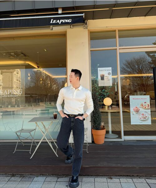 TOLANCE(トランス)の「ワークマッスルフィットカラー長袖 - ホワイト(Tシャツ/カットソー・メンズ・ホワイト・MEDIUM/LARGE/X-LARGE)」の4枚目の写真