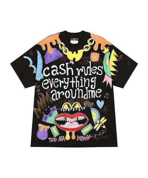 THE MADNESS(ザ マッドネス)の「HAND WORK CASH T-SHIRTS_BK(Tシャツ/カットソー・メンズ・その他・FREE)」の1枚目の写真