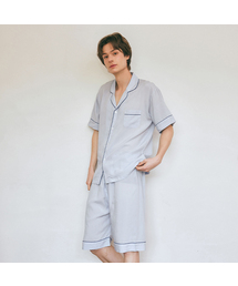 LUNALUZ STUDIO（ルナルス）の「Men's Aurora Tencel Short Sleeve Two-Piece Pajamas（ルームウェア/パジャマ）」