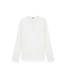 R-0036 / R4-SIGNATURE HENLEY NECK LONGSLEEVE(WHITE)