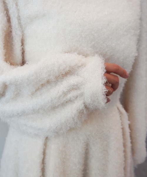 CECIL McBEE(セシルマクビー)の「プードルリボンベルトミニワンピース(ワンピース・レディース・ベージュ/アイボリー/ブラック/グレー・MEDIUM)」の7枚目の写真