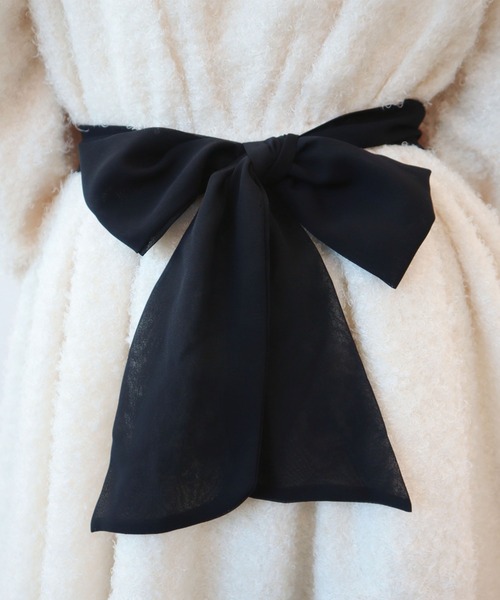 CECIL McBEE(セシルマクビー)の「プードルリボンベルトミニワンピース(ワンピース・レディース・ベージュ/アイボリー/ブラック/グレー・MEDIUM)」の8枚目の写真