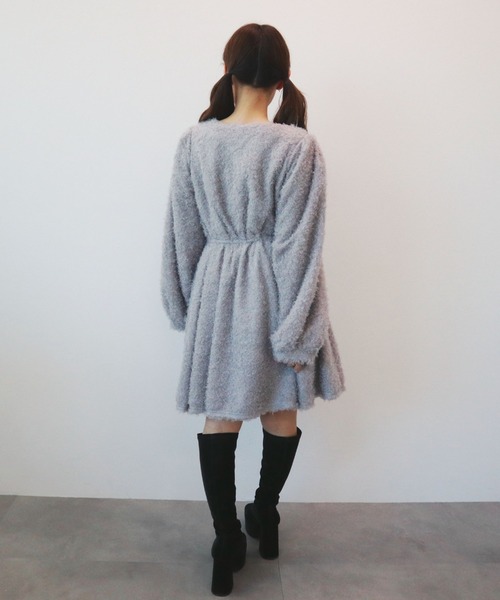 CECIL McBEE(セシルマクビー)の「プードルリボンベルトミニワンピース(ワンピース・レディース・ベージュ/アイボリー/ブラック/グレー・MEDIUM)」の11枚目の写真