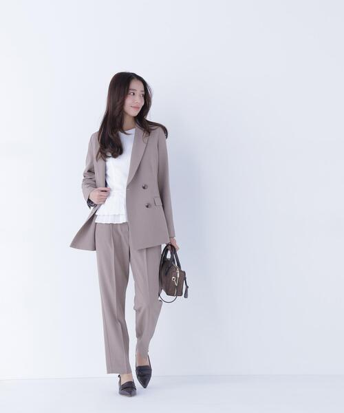 NATURAL BEAUTY BASIC(ナチュラルビューティーベーシック)の「◇クラッシー SETUP ダブルブレストジャケット(テーラードジャケット・レディース・カーキ/ブラウン・MEDIUM/SMALL)」の20枚目の写真