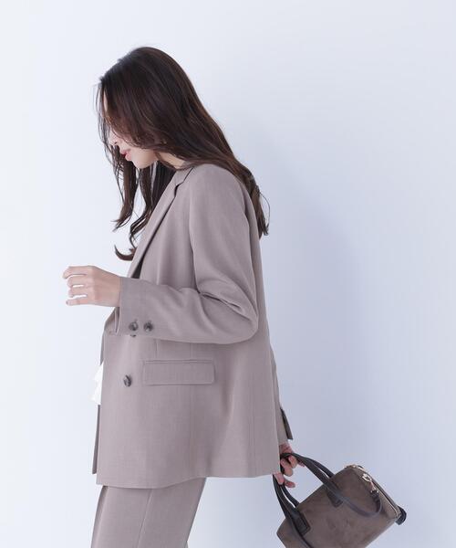 NATURAL BEAUTY BASIC(ナチュラルビューティーベーシック)の「◇クラッシー SETUP ダブルブレストジャケット(テーラードジャケット・レディース・カーキ/ブラウン・MEDIUM/SMALL)」の21枚目の写真