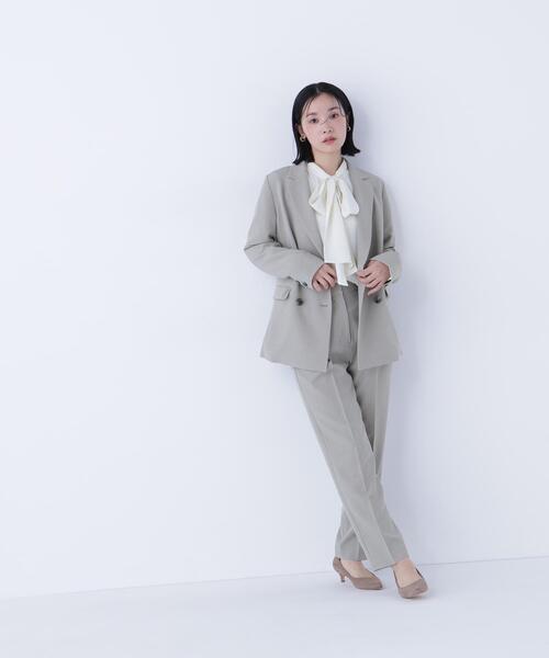 NATURAL BEAUTY BASIC(ナチュラルビューティーベーシック)の「◇クラッシー SETUP ダブルブレストジャケット(テーラードジャケット・レディース・カーキ/ブラウン・MEDIUM/SMALL)」の6枚目の写真