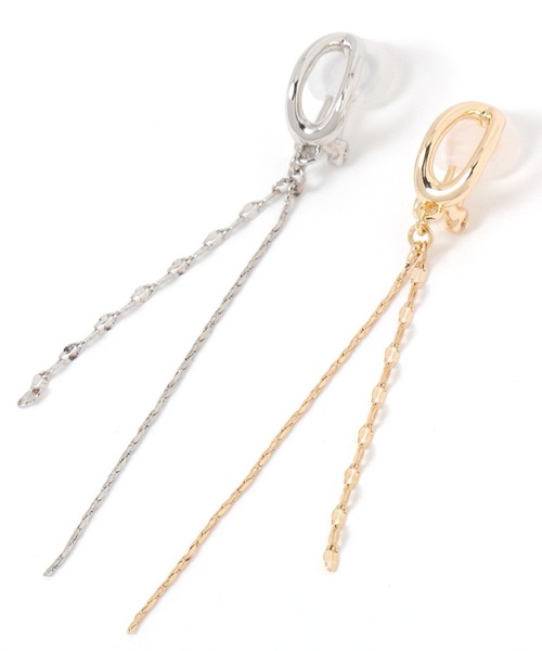 GLOBAL WORK（グローバルワーク）の「チェーンマルチイヤリング/619209（イヤリング・レディース・ゴールド/シルバー・FREE）」の4枚目の写真