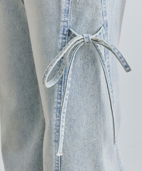 OLIVE des OLIVE（オリーブデオリーブ）の「美脚ストレッチフレアデニムパンツ（デニムパンツ・レディース・ブルー/サックスブルー/ピンク・MEDIUM/SMALL）」の12枚目の写真