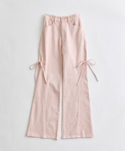 OLIVE des OLIVE（オリーブデオリーブ）の「美脚ストレッチフレアデニムパンツ（デニムパンツ・レディース・ブルー/サックスブルー/ピンク・MEDIUM/SMALL）」の21枚目の写真