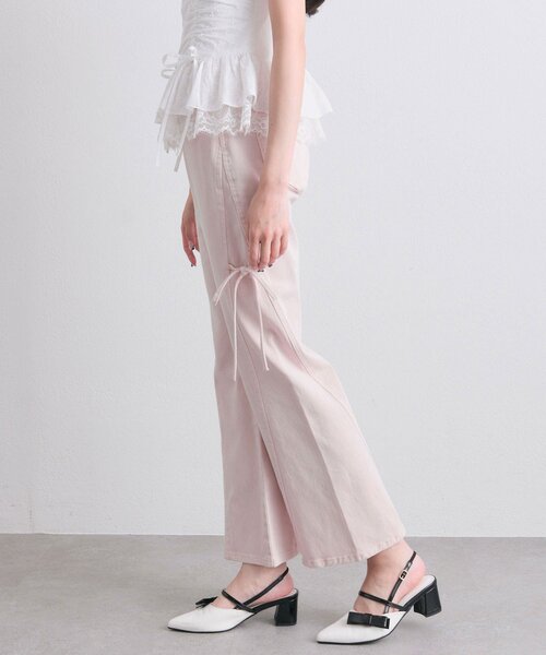 OLIVE des OLIVE(オリーブデオリーブ)の「美脚ストレッチフレアデニムパンツ(デニムパンツ・レディース・ブルー/サックスブルー/ピンク・MEDIUM/SMALL)」の19枚目の写真