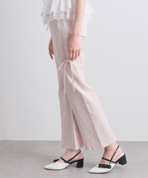 OLIVE des OLIVE(オリーブデオリーブ)の「美脚ストレッチフレアデニムパンツ(デニムパンツ・レディース・ブルー/サックスブルー/ピンク・MEDIUM/SMALL)」の16枚目の写真