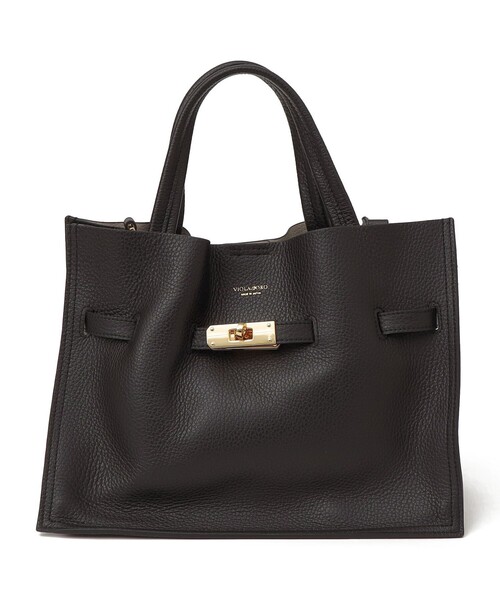 VIOLAd'ORO(ヴィオラドーロ)の「VIOLAd’ORO:金具付き トート(ショルダーバッグ・レディース・キャメル/ブラック・ONE SIZE)」の20枚目の写真