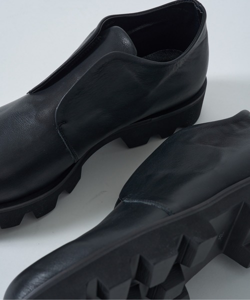 PADRONE（パドローネ）の「【PADRONE】別注 INSTEP GORE SHORT BOOTS with Chunky Sole (WATER PROOF LEATHER) PU7358-1234（その他シューズ・メンズ・ブラック・42/41/40）」の6枚目の写真