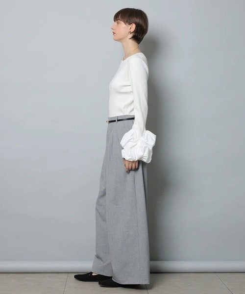 CADUNE（カデュネ）の「４タックパンツ（その他パンツ・レディース・ライトグレー/ブラック・38/36/34）」の12枚目の写真