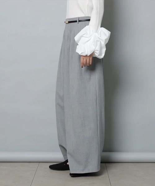 CADUNE（カデュネ）の「４タックパンツ（その他パンツ・レディース・ライトグレー/ブラック・38/36/34）」の14枚目の写真