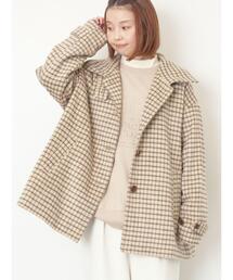 Samansa Mos2 | シャギーチェックコート(その他アウター)