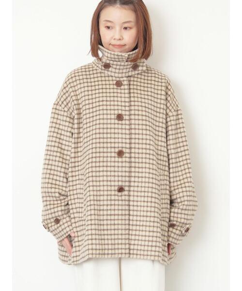 セール】シャギーチェックコート（その他アウター）｜Samansa Mos2