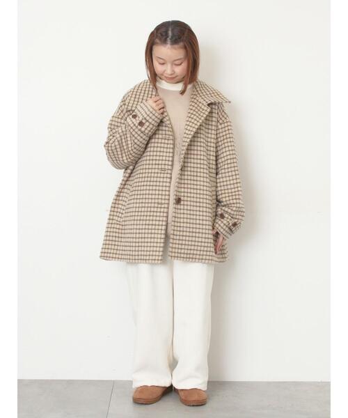 セール】シャギーチェックコート（その他アウター）｜Samansa Mos2