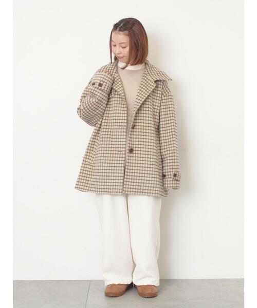 セール】シャギーチェックコート（その他アウター）｜Samansa Mos2