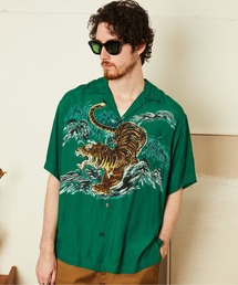schott(�V���b�g)��Schott/�V���b�g/TIGER RAYON SHIRT/�^�C�K�[ ���[���� �V���c(�V���c/�u���E�X)