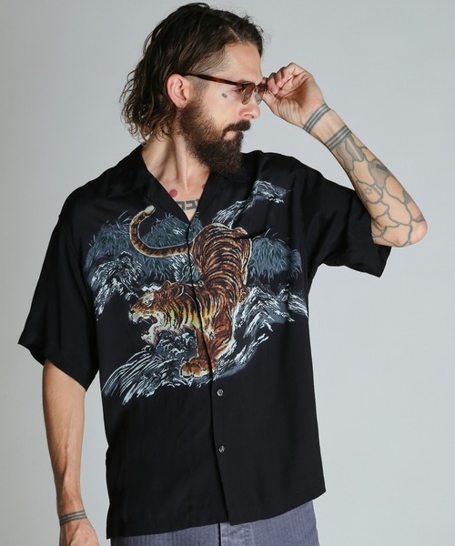 ⭐︎なおやさん専用⭐︎SCHOTT タイガーレーヨンシャツ　新品Lサイズ Schott/ショット/TIGER RAYON SHIRT/タイガー レーヨン シャツ（シャツ
