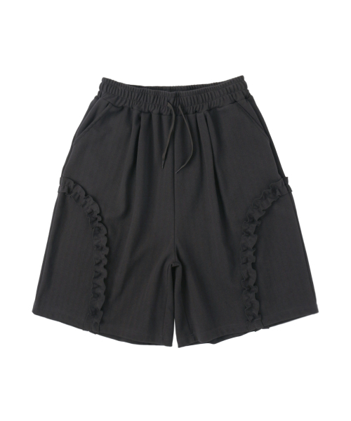 SUNNECT(ソネクト)の「Herringbone Frill Short - Charcoal(その他パンツ・レディース・その他・OS)」の1枚目の写真