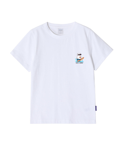 ONEHUNDREDPERCENT FOR WOMAN(ワンハンドレッドパーセントフォーウーマン)の「OHPxHARMONIA ハートバッグクマ レディース ベーシック 半袖TシャツP(Tシャツ/カットソー・レディース・その他・S/M)」の4枚目の写真
