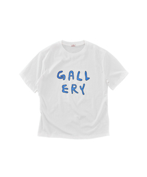 1011GALLERY（ワンゼロワンワンギャラリー）の「Gallery Stroke Logo T-Shirt-White（Tシャツ/カットソー）」