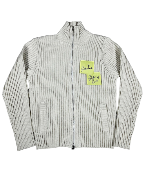 Post‑It Knit Zip‑Up Jacket — вязаная куртка‑жакет на молнии (cream)