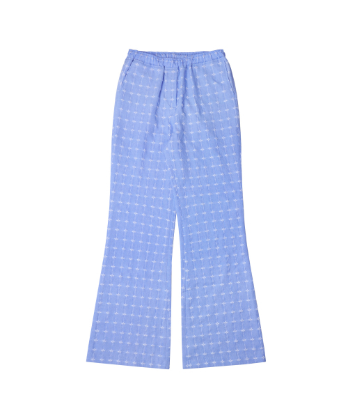 VANONE ATELIER(バノンアトリエ)の「P3195 フラワーブーツカットパンツ_Blue(その他パンツ・レディース・ブルー・M/S)」の2枚目の写真