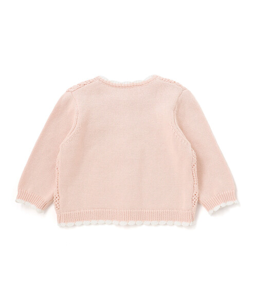 SLAP SLIP BABY(スラップスリップベビー)の「レース編みモチーフ刺しゅうニットカーディガンベビー(70~80cm)(その他ベビーウェア・キッズ・ピンク/オフホワイト・FREE)」の16枚目の写真