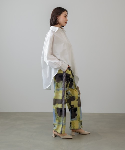 Bou Jeloud(ブージュルード)の「アシメシャツチュニック(シャツ/ブラウス・レディース・ピンク/オフホワイト・38)」の7枚目の写真