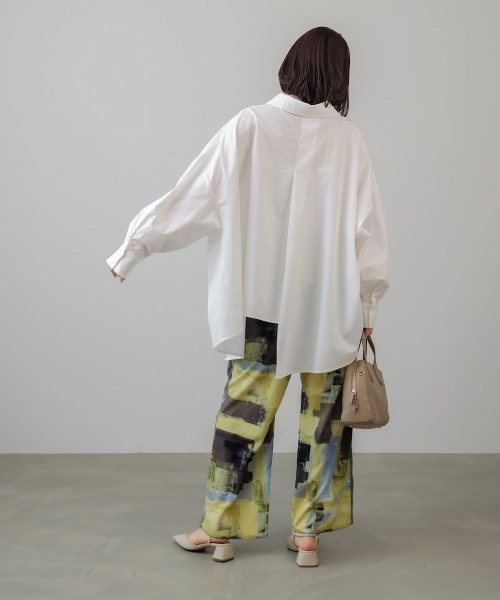 Bou Jeloud(ブージュルード)の「アシメシャツチュニック(シャツ/ブラウス・レディース・ピンク/オフホワイト・38)」の10枚目の写真