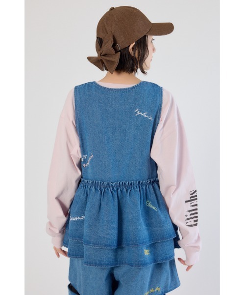 RODEO CROWNS WIDE BOWL（ロデオクラウンズワイドボウル）の「embroideryフロントジップベスト（ベスト・レディース・ホワイト/ブラック/ブルー・FREE）」の19枚目の写真