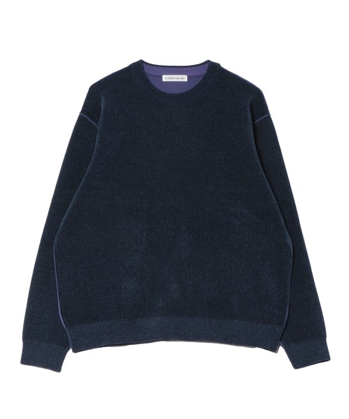 le cercle ADAM ET ROPE'（ルセルクルアダムエロペ）の「マルチジャガードモールプルオーバー（Tシャツ/カットソー・メンズ・オレンジ/オフホワイト/ブルー系その他4・M/LL/L）」の3枚目の写真