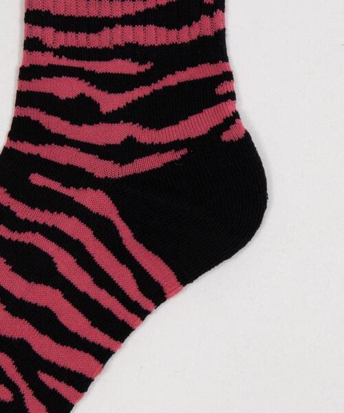 WEGO（ウィゴー）の「WEGO/ゼブラ柄リブソックス（ソックス/靴下・レディース・ピンク/ダークグレー・23-25cm）」の13枚目の写真