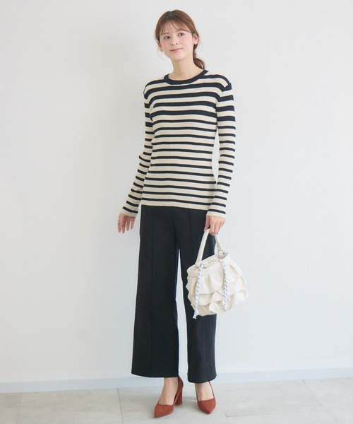 KATHARINE ROSS（キャサリンロス）の「【KATHARINE ROSS】HAKIYASE裏起毛ワイドパンツ（その他パンツ・レディース・ベージュ/ブラック・FREE）」の17枚目の写真