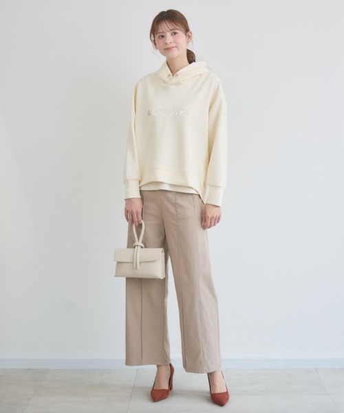 KATHARINE ROSS（キャサリンロス）の「【KATHARINE ROSS】HAKIYASE裏起毛ワイドパンツ（その他パンツ・レディース・ベージュ/ブラック・FREE）」の22枚目の写真