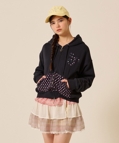 TINA:JOJUN(ティーナジョジュン)の「シフォン フリル ラップ レイヤード ショートパンツ TINA:JOJUN(その他パンツ・レディース・ベージュ/ブラック・S/M)」の7枚目の写真